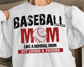 Baseball Mom PNG, Mama PNG, Baseball Shirt PNG, Varsity, Distressed, Baseball Mama, Laute und Stolze Baseball Mom Sublimation Design Downloads