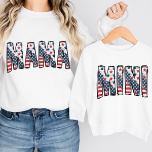 American Mama et Mini PNG, Mama Png, 4 juillet Png, 4 juillet Png, USA Png, America Png, Independence Day, Sublimation Designs