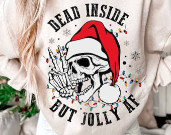Dead Inside But Christmas PNG, Christmas PNG, Skeleton Christmas PNG, Christmas Shirt Png, Holiday Sublimation, Christmas Printing
