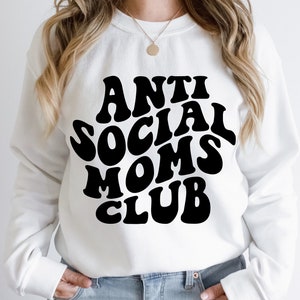 Antisocial Moms Club SVG - Cricut Vector Halloween Spooky Moms Who dislike being around other Moms Funny Illustration Meme