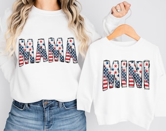 American Mama and Mini PNG, Mama Png, 4th of July Png, Fourth Of July Png, USA Png, America Png, Independence Day, Sublimation Designs