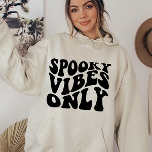 Spooky Vibes Only SVG, Halloween Svg, Spooky svg, Fall svg, Autumn svg, Wavy Letters svg, Thanksgiving svg, Cricut svg, Silhouette cutfile