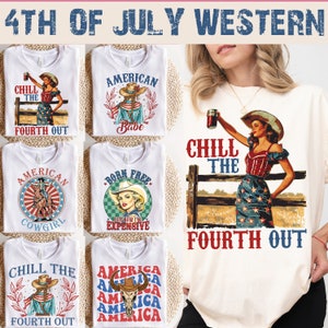 4. Juli Bundle, Western 4. Juli Png, American Mama Babe, Patriotisches png, Vierter Juli Sublimation Bundle, Freiheit png, USA png