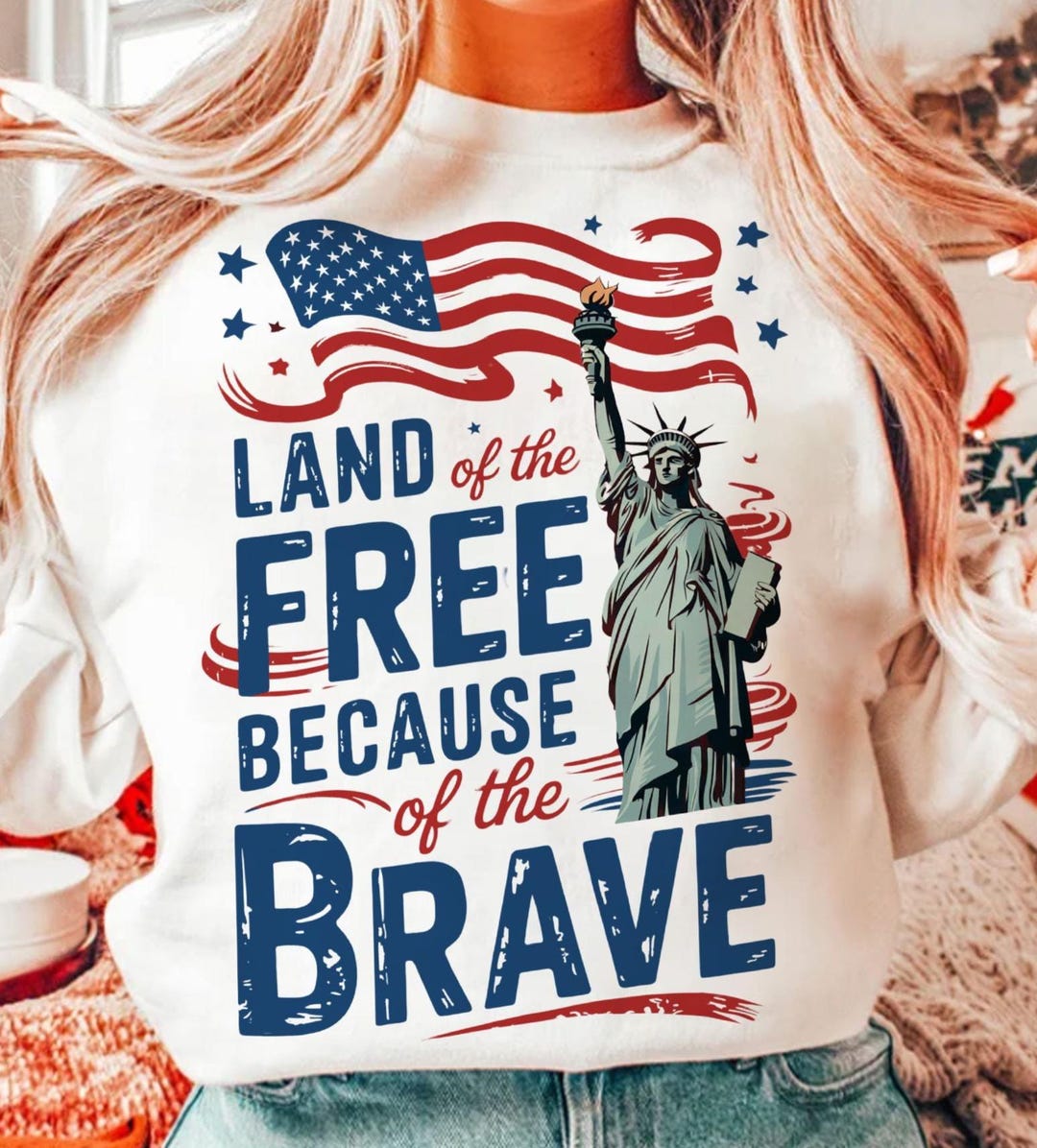 4th of July Png Land of the Free Because of the Brave Png America ...
