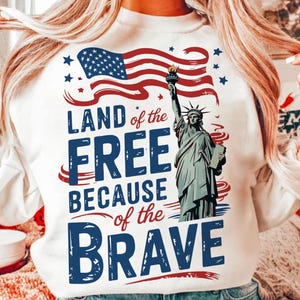 4 juli png Land Of The Free vanwege de dappere png America Coquette png, Retro USA png, Independence Day png, patriottische sublimatie