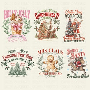 Retro Christmas Bundle Png, Merry Christmas Png, Christmas Png, Western PNG, Santa Claus PNG, Bundle Png, Sublimation Designs, PNG image 4