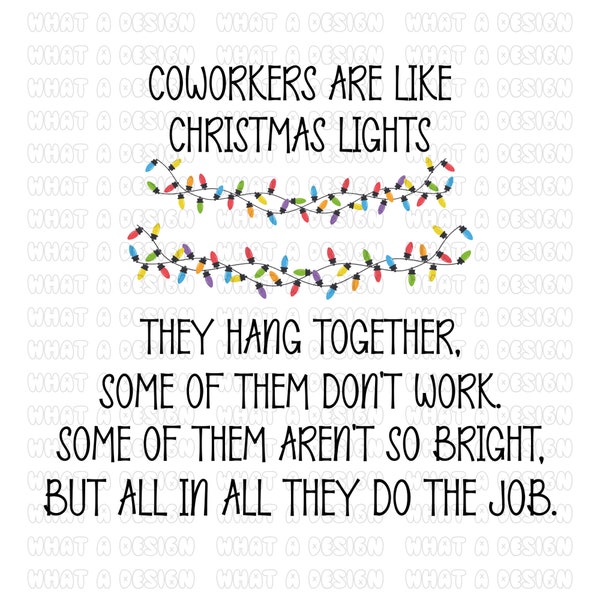 Coworkers Like Christmas Lights Svg Etsy UK