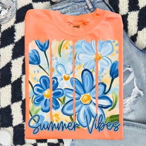 Summer Vibes Png, Sublimation florale d'été, aquarelle Summer Vibes Png, chemise d'été tendance, téléchargement numérique, PNG