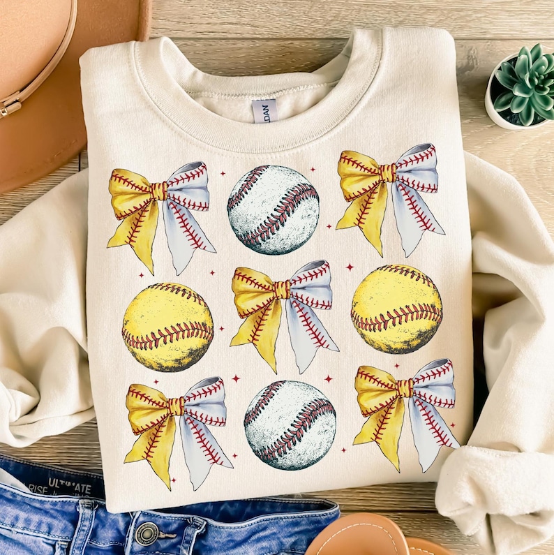 Baseball Softball Bow Png, Baseball Png Sublimation, Retro Sports Png, Coquette Baseball Shirt Design,Mama Png,Softball Baseball Sublimation image 1