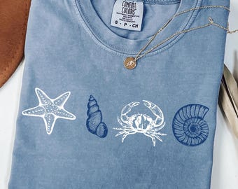 SeaShell Shirt PNG, Beach Png, Beach T-Shirt, Ocean Lover Gift, Summer Shirt Png, Summer Vibes Png, SeaShell T-Shirt, Beach Summer Shirt