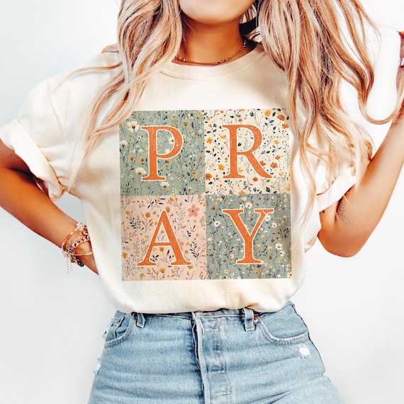 Fall PNG Floral Patchwork Pray Sublimation Designs Boho Flower DTF Designs for Shirts Fall Tshirt Designs Christian PNG Jesus Clipart Faith