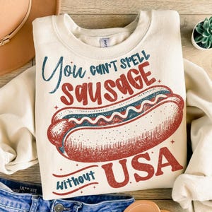 No se puede escribir salchicha sin EE. UU. PNG, Retro American Hot dog PNG, Pincelada 4 de julio PNG, EE. UU. Png, Cuatro de julio PNG, Día de la Independencia