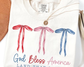 God Bless America Png, Coquette Fourth of July PNG, Sublimation art, digital download, PNG art, America png, Patriotic png, Bows Png
