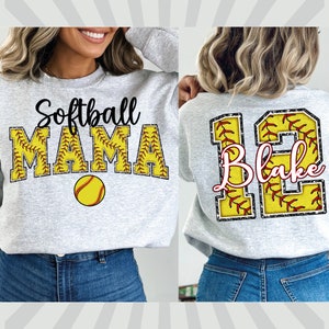 Personalized Softball Mom PNG, Custom Order Png, Gameday Softball Png, Custom Softball Png, Customized Softball, Softball sublimation