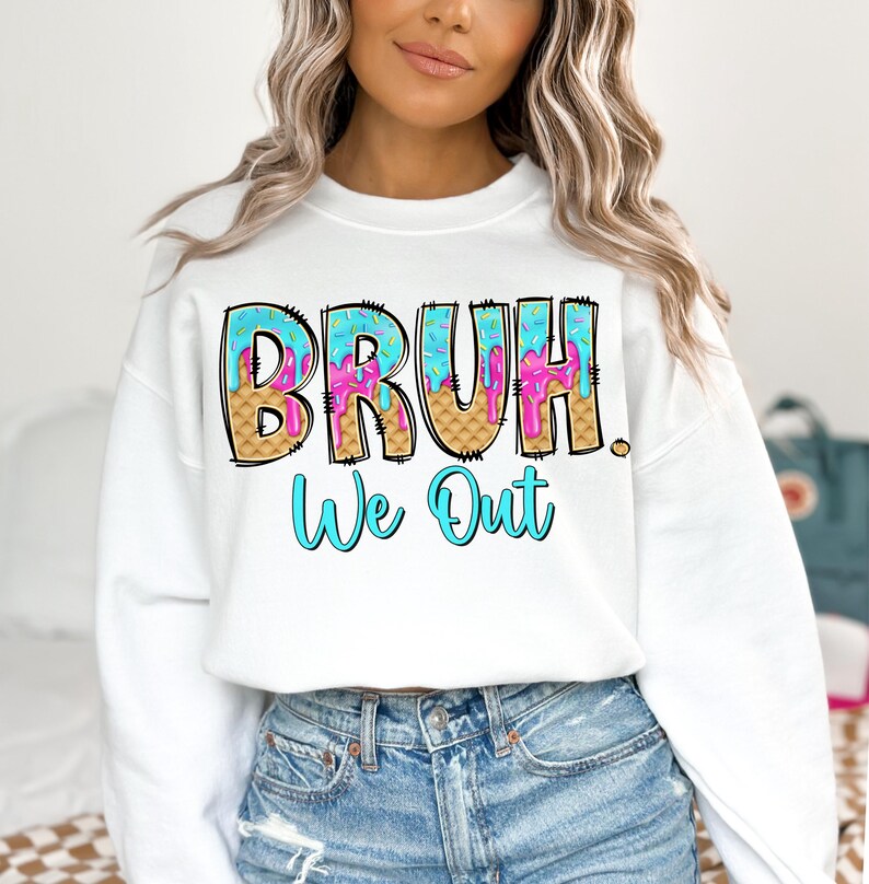 Bruh We Out Teachers Png, Teacher Summer Break, Last day of School Png, Summer Ice Cream Drip, Summer Teacher Png, Teacher Aprengation Png imagen 2