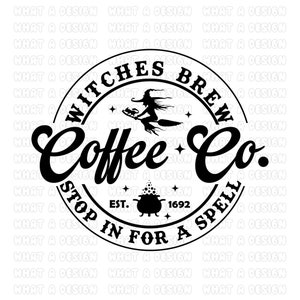 Witches Brew Coffee Co Svg, Witches Brew SVG, Halloween Witch SVG, Halloween Coffee SVG, Halloween Sign,Funny,Cut Files For Cricut, Svg, Png