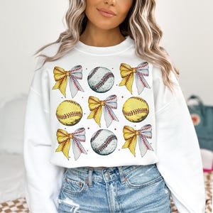 Baseball Softball Bow Png, Baseball Png Sublimation, Retro Sports Png, Coquette Baseball Shirt Design,Mama Png,Softball Baseball Sublimation image 3