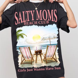 Retro Salty Moms Beach Club Png, Trendy Summer Vibes Png, Aesthetic Beach Shirt Design Png, Retro Beach Girl Png, Funny Sarcastic Mama Png