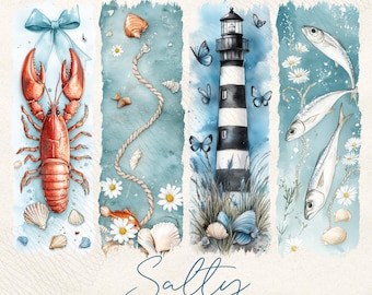 Salty Beach Ocean PNG, Sublimation Design Instant Digital Download, Cute Graphics, Summer png Design, Tshirt Design Png, Retro Summer