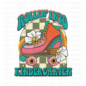 Back to School Png, Kindergarten Printable, Kindergarten PNG, First Day Of School PNG, School Png, Retro Design, Kindergarten Design