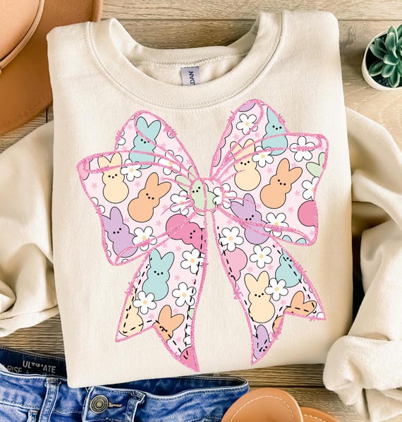 Easter Coquette Bow Png, Cute Coquette Bunny PNG, Easter Png, Happy Easter Png, Easter shirt design, Spring Png, Glitter bow png
