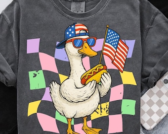Boy 4th Goose PNG, Boy 4th July PNG, Patriotic Boy PNG, Independence Boy Design Patriotic Goose Png, 4th Goose Png