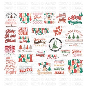 Retro Christmas SVG Bundle, Christmas Sublimation Designs, Retro Christmas Svg, Merry Christmas, Christmas Shirt Design, Christmas Quote Svg
