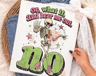 Funny Skeleton Shirt Design, Hear Me Out PNG, Sarcastic Introvert Humor Graphic, Gothic Sublimation File