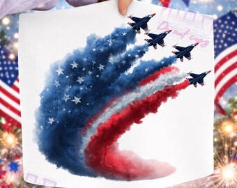 Patriotic Red White Blue Png, Fighter Jets 4th Of July Png, Independence Day Shirt Png, American Flag Png, Sublimation Design,Patriotic Png