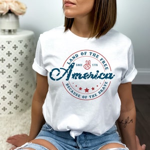 America Land of the Free Because of the Brave SVG 4th of July - Etsy