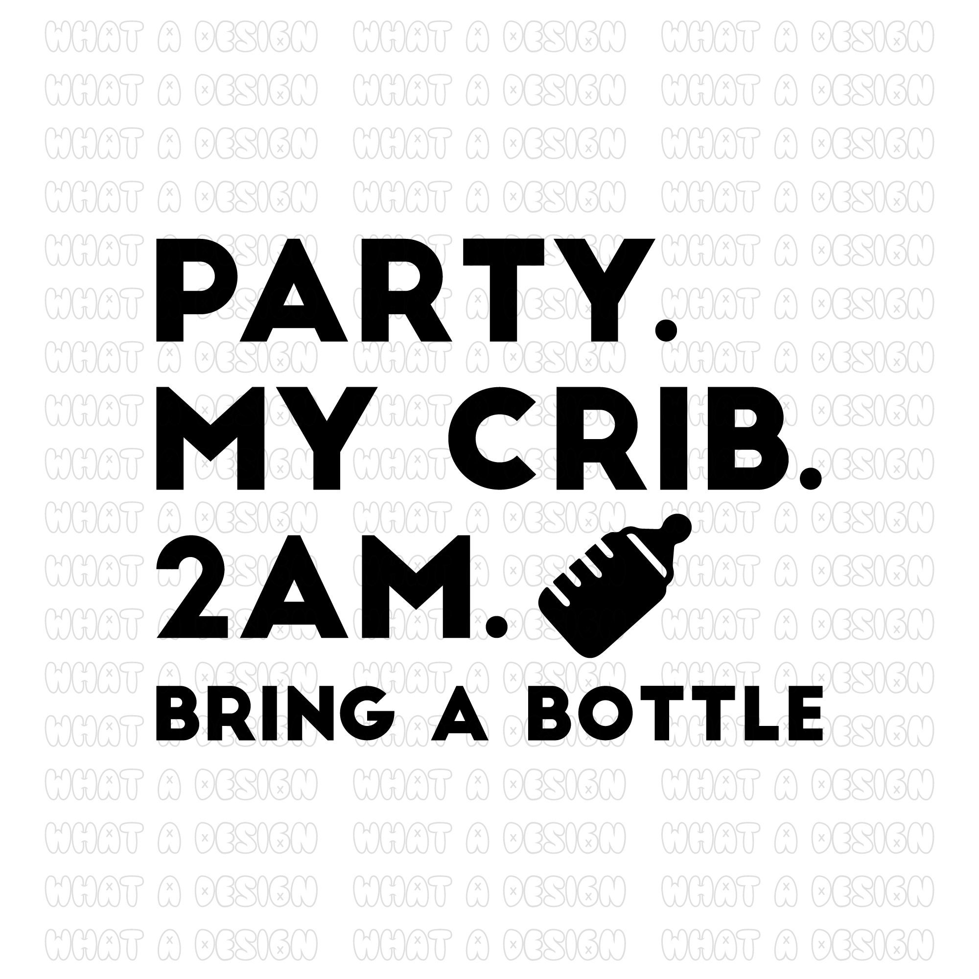 Party at My Crib Bodysuit SVG Funny Baby Clothes Cute Etsy