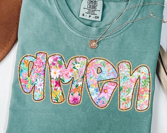 Floral Glitter Amen PNG, Retro Amen Png, Preppy Easter png, Amen Png, Happy Easter Png, Jesus png, Christian Easter png, Bible Verse png