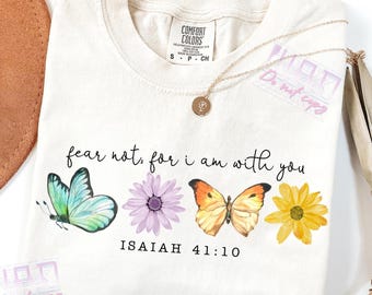Fear Not Trendy Christian PNG, Isaiah Bible Verse, Christian Png, Instant Download DTF Printable Shirt Design