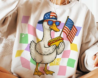 Boy 4th Goose PNG, Boy 4th July PNG, Patriotic Boy PNG, Independence Boy Design Patriotic Goose Png, 4th Goose Png