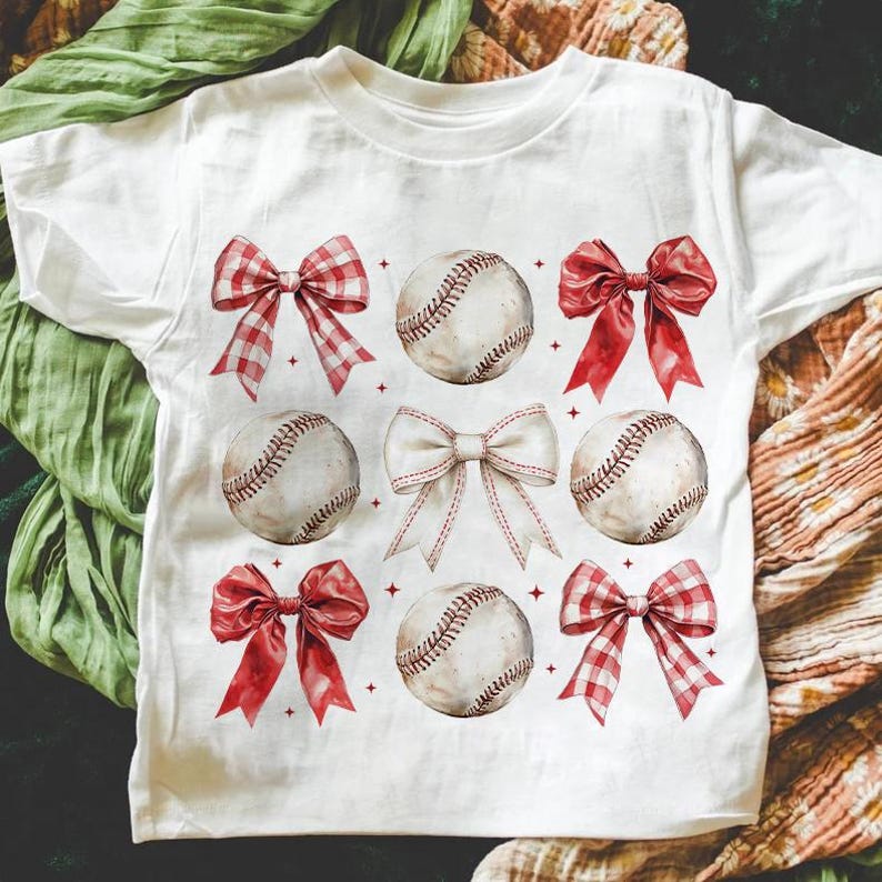 Vintage Baseball Bow Png, Bow Baseball Png Sublimation, Coquette Baseball Png Shirt Design, Mama Png Download, Game Day Baseball Sublimation image 2