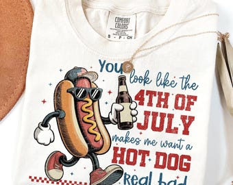 Te pareces al 4 de julio PNG, perrito caliente retro americano PNG, divertido 4 de julio PNG, EE. UU. PNG, Día de la Independencia del 4 de julio, sublimación