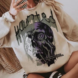 Haunted Skull Png, Spooky Season Halloween Png, Grunge Halloween Sublimation, Retro Halloween Png, Skeleton Png, Mental Health Horror Png