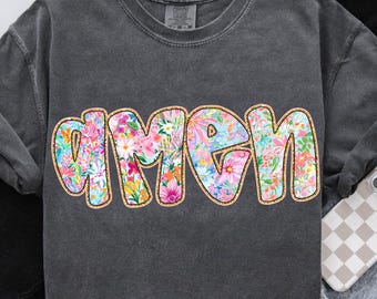 Floral Glitter Amen PNG, Retro Amen Png, Preppy Easter png, Amen Png, Happy Easter Png, Jesus png, Christian Easter png, Bible Verse png