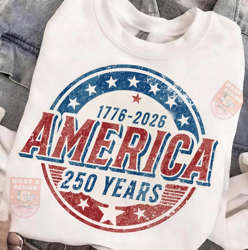 America 250 Years Freedom Retro Americana Graphic (Digital Download) image 6