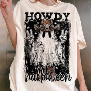 Howdy Halloween Png, Spooky Cowboy Png, Funny Halloween Png,  Spooky Cute Western Halloween, Ghost Png, Sublimation