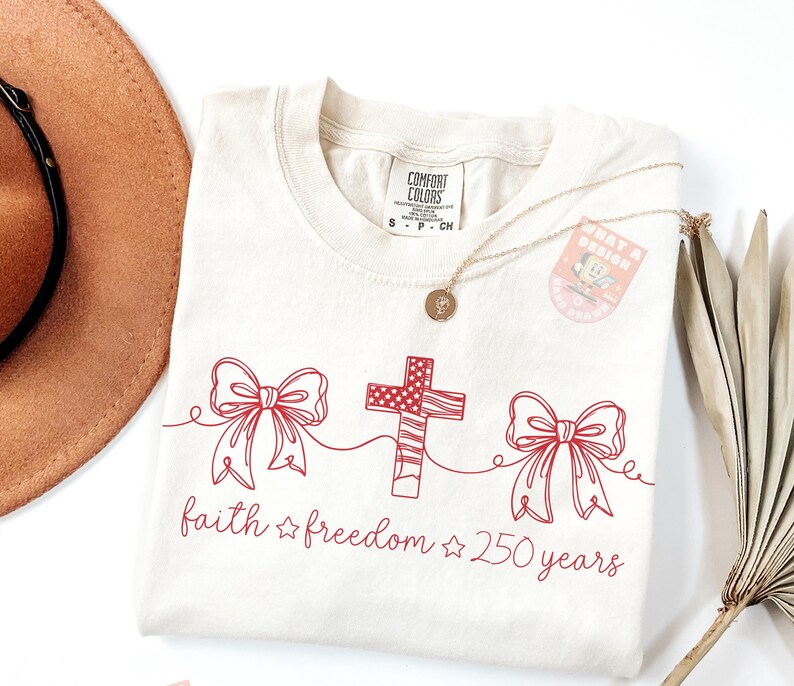 Faith Freedom 250 Years Png, Continuous Line Art Png, Minimalist 4th Of July Design, USA Anniversary Png, USA 250th Birthday image 6
