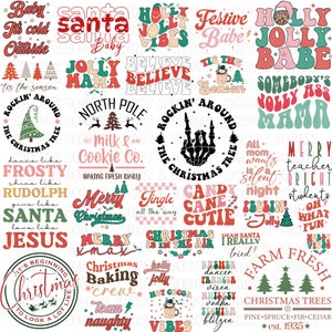 Pacchetto SVG di Natale retrò, SVG retrò di Natale, SVG di Natale divertente, SVG di maglietta di Natale, SVG di Buon Natale, file SVG Cricut Silhouette
