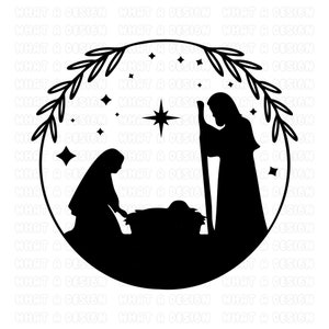 Nativity Scene SVG, Nativity SVG, PNG, jpg, dxf, jpg instant digital download