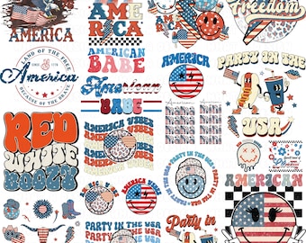 4th Of July Png Bundle, 4th Of July Png, Patriotic Png, Independence Day Png, Fourth Of July Png, Freedom Png, Sublimation Bundle, Retro Png