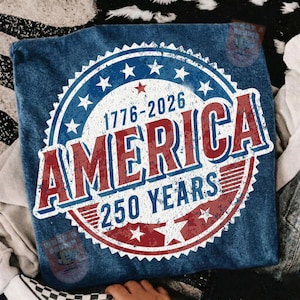 America 250 Years Freedom Retro Americana Graphic (Digital Download) image 1