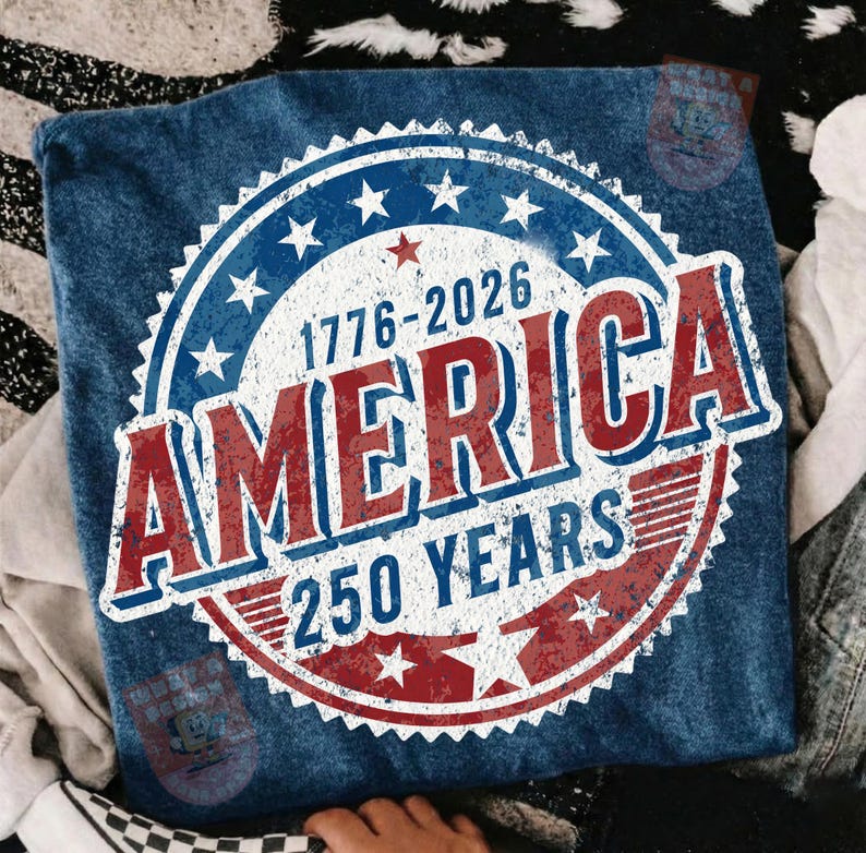 America 250 Years Freedom Retro Americana Graphic (Digital Download) image 1