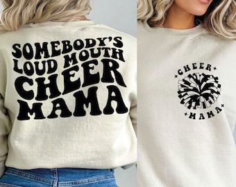 Somebody's Loud Mouth Cheer Mama Svg, Football Cheer Mama Svg, Cheer Mom Svg, Cheer Svg, Cheer Mama T-Shirt Svg, Wavy Stacked Svg, Cricut