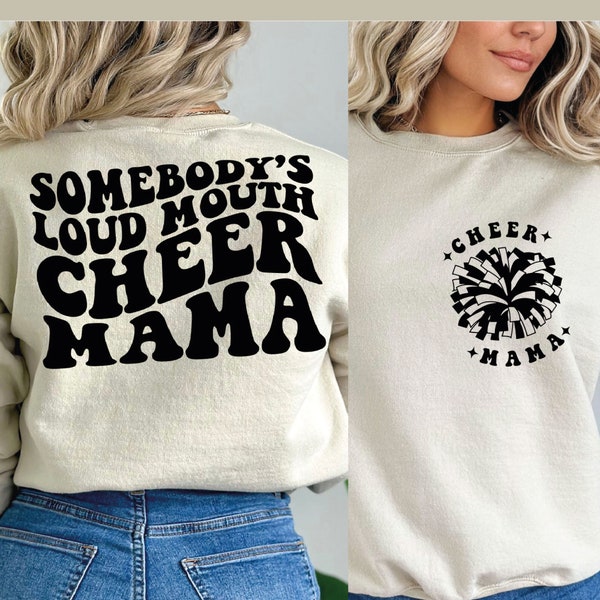 Somebody's Loud Mouth Cheer Mama Svg, Football Cheer Mama Svg, Cheer Mom Svg, Cheer Svg, Cheer Mama T-Shirt Svg, Wavy Stacked Svg, Cricut