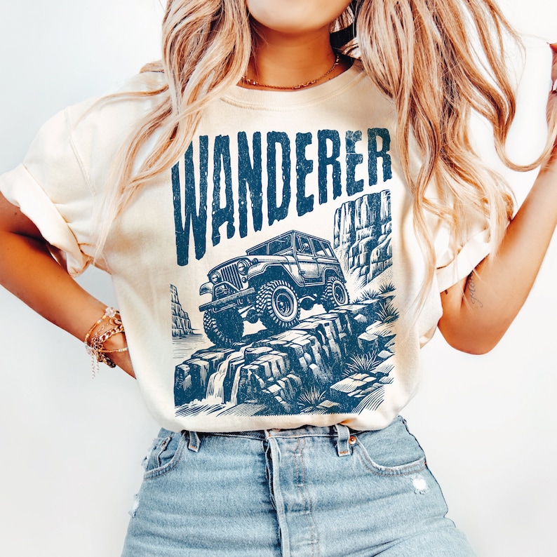 Wanderer Graphics Adventure Sublimation PNG, Wanderer Png, Retro Shirt Design, Nature ...