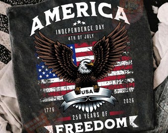 USA 250 Years Anniversary PNG Retro America Flag 4th July Patriotic ORIGINAL (Digital Download)